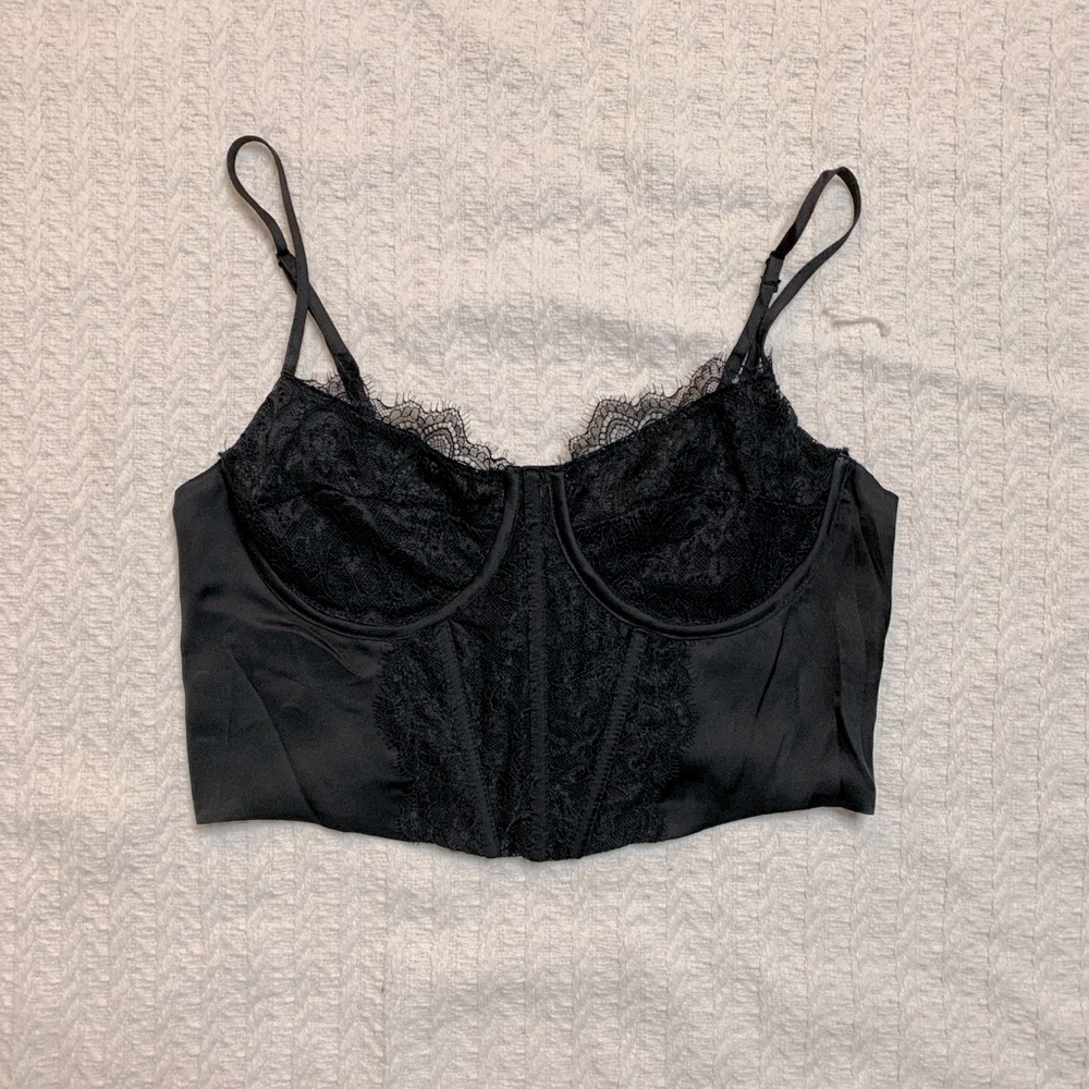 SOLD Black Lacy Corset